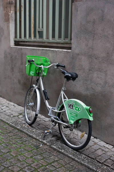 Strasbourg France Janvier 2021 Location Vélos Garés Dans Rue Dans — Photo