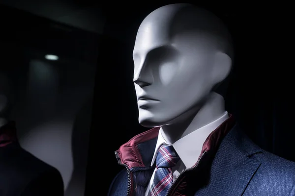 Closeup Mannequin Fashion Store Showroom Men — стоковое фото