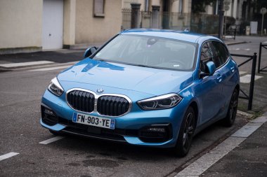Mulhouse - France - 11 January 2022 - Front view of new BMW 2 series parked in th street 