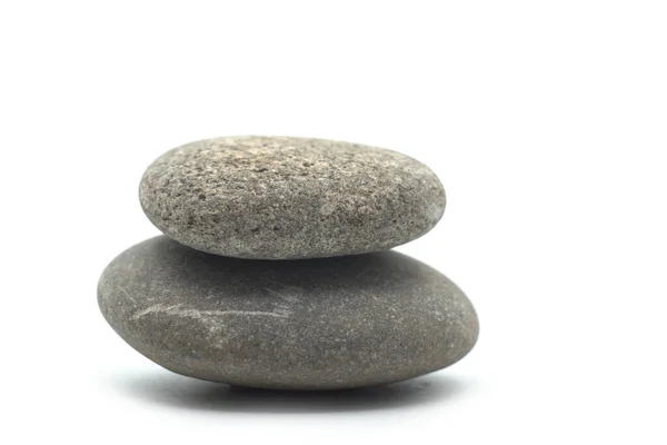 Primer Plano Del Balance Piedra Sobre Fondo Blanco — Foto de Stock