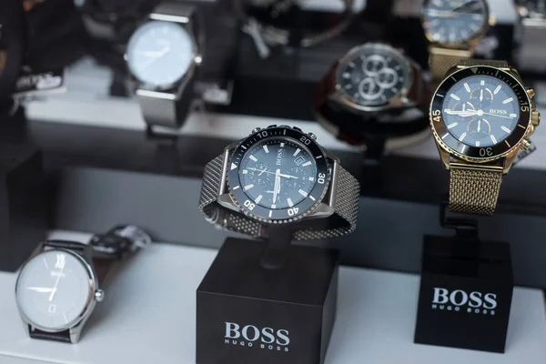 Colmar Francia Febbraio 2022 Primo Piano Degli Orologi Hugo Boss — Foto Stock