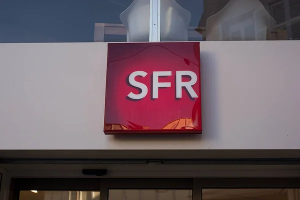 Celestat Frankreich Februar 2022 Verkauf Des Logos Von Sfr Store — Stockfoto