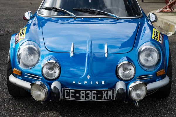 Mulhouse France March 2022 Front View Blue Alpine A110 Berlinette — Stock Photo, Image