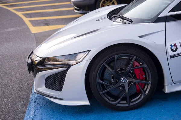 Mulhouse França Abril 2022 Vista Frontal Branco Honda Nsx Faous — Fotografia de Stock