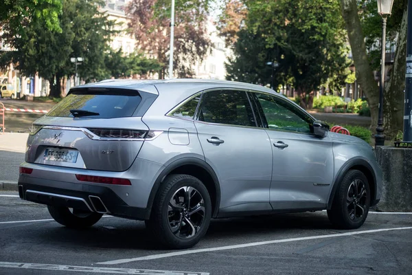 Mulhouse França Maio 2022 Vista Traseira Cruzamento Citroen Ds7 Cinzento — Fotografia de Stock