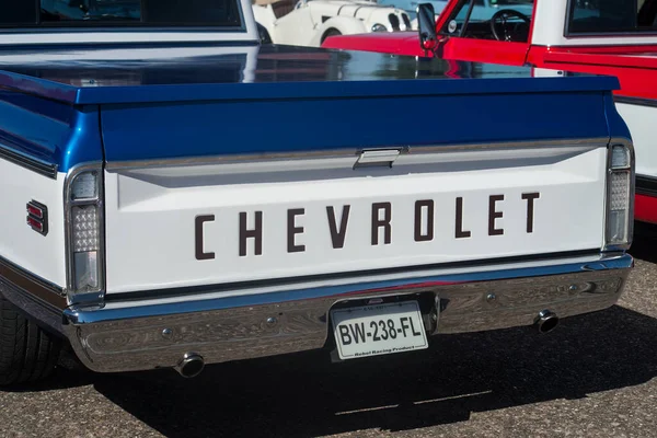 Lutterbach France July 2022 Rearview Blue Chevrolet Pick 1971 Parked — Stock Photo, Image