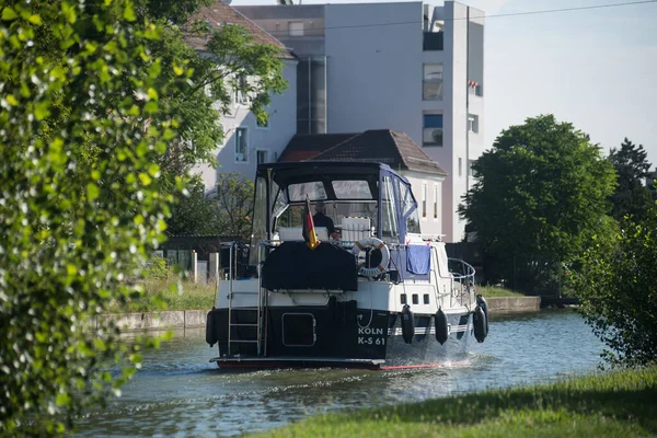 Mulhouse France July 2022 View White Tourism Boat Channel — Stockfoto