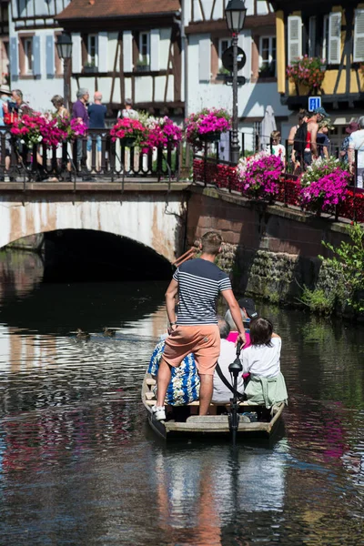 Colmar France July 2022 Boat Trip Tourism Water Little Venice — Stockfoto