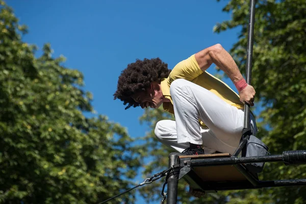 Mulhouse Frankrijk Juli 2022 Portret Van Acrobatische Kunstenaars Het Straatfestival — Stockfoto