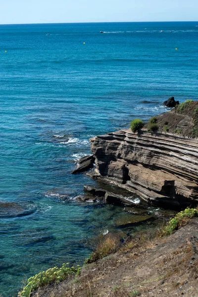 View Cliff Rocks Mediterranean Sea — Stockfoto