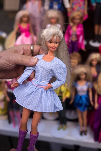 Мбаппе Франция Сентября 2022 Года Раздача Кукол Барби Ручной Коллекции — стоковое фото