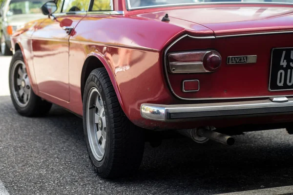 Mulhouse France September 2022 Closeup Rear Light Red Vintage Lancia — Stock Photo, Image