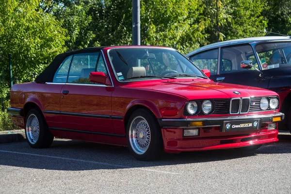 Mulhouse Franciaország Szeptember 2022 Front View Red Bmw Vintage Car — Stock Fotó