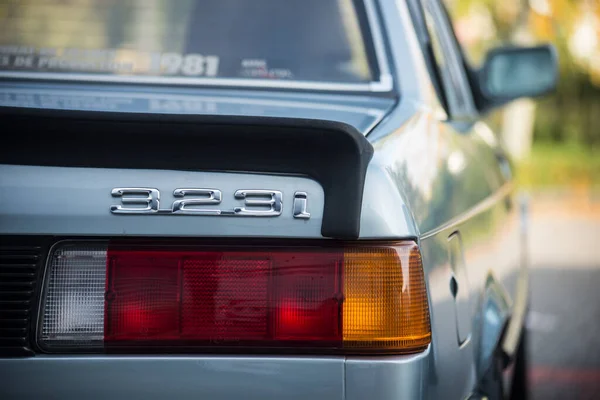 Mulhouse France October 2022 Rear View Blue Eighties Bmw 323I — Stock Photo, Image