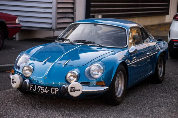 Mulhouse France October 2022 Front View Blue Alpine A110 Berlinette1975 — Stock Photo, Image