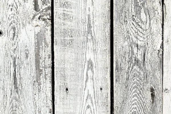 Background texture of old white painted wooden lining boards wall. Fence surface