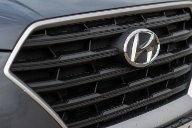 Grodno, Belarus - 11.06.2021: Hyundai Creta 2021 Radyatör Izgarası (Hyundai IX25)