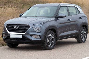 Grodno, Belarus - 11,06.2021: Hyundai Creta 2021 Car (Hyundai IX25)