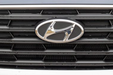 Grodno, Belarus - 11.06.2021: Hyundai Creta 2021 Radyatör Izgarası (Hyundai IX25)