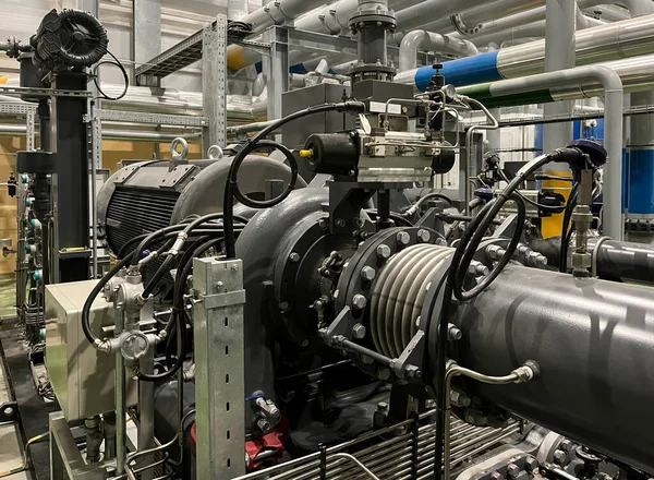 Stikstof Turbolader Compressor Comprimeert Stikstofgas Voor Industriële Toepassingen Stockafbeelding