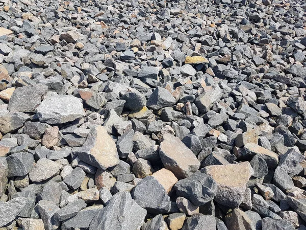 Hintergrund Der Zerbrochenen Steine Nahaufnahme Kaputte Kiesstruktur — Stockfoto