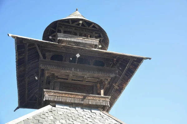 Vista Del Techo Del Antiguo Templo Rishi Parashar Con Espacio — Foto de Stock