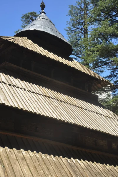 Techo Del Famoso Templo Hadimba Devi Manali Himachal Pradesh India — Foto de Stock