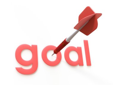 Kırmızı ok ve hedef metin