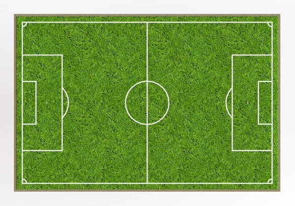 Beyaz arka plan ile futbol sahası