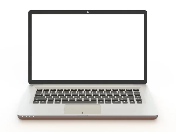 Laptop isolato su bianco Immagine Stock