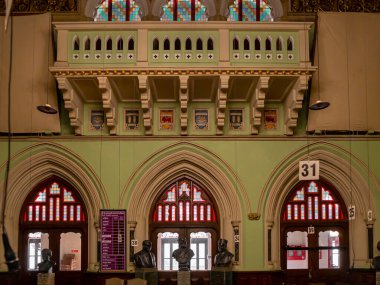 MUMBAI, INDIA - 18 Aralık 2021: BMC Genel Merkezi. Glasgow ve Birmingham 'ın Şirket Salonları' ndan esinlenilmiştir. Mumbai 'deki UNESCO Dünya Mirası.