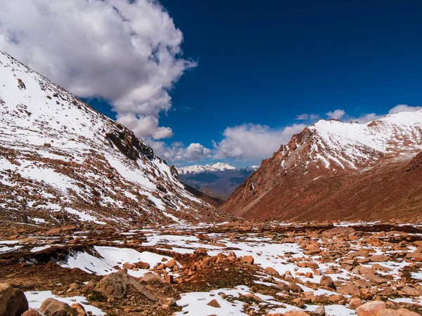 Chang Pass Covered Snow Mountain Range Ladakh Highest Plateau India — Stock Photo, Image