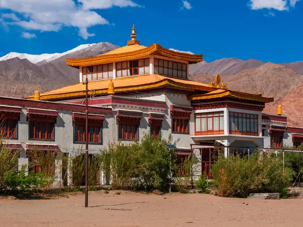 Leh Yakınlarındaki Geleneksel Tibet Ladakhi Mimarlık Okulu Binası — Stok fotoğraf