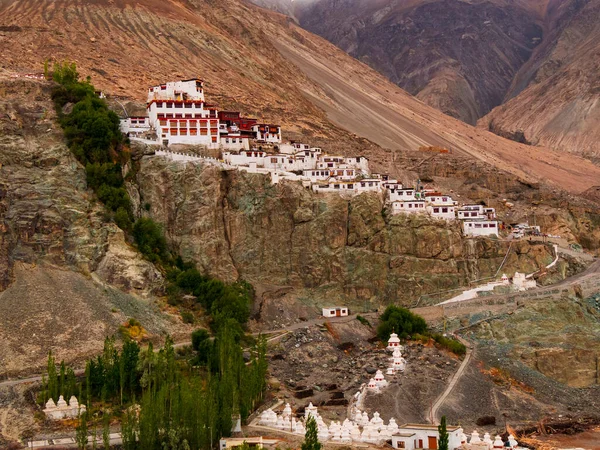 Diskit Manastırı Diskit Gompa Hindistan Kuzeyindeki Nubra Vadisi Ndeki Eski — Stok fotoğraf