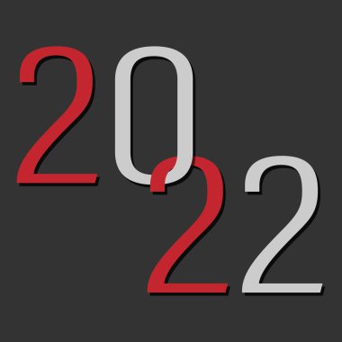 Mutlu yıllar 2022, Noel tatili, İnternet reklam afişi - Vektör illüstrasyonu