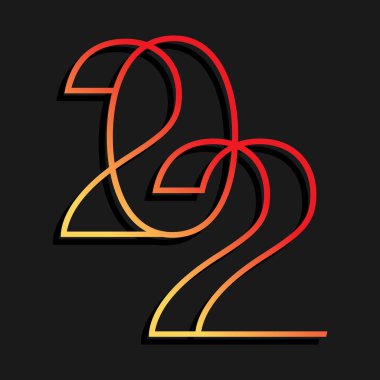 Mutlu yıllar 2022, Noel tatili, İnternet reklam afişi - Vektör illüstrasyonu