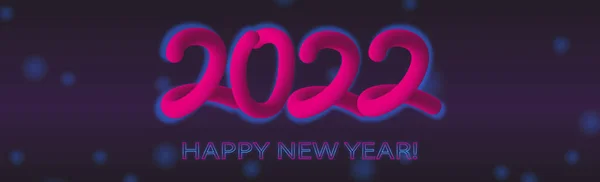 Feliz Año Nuevo 2022 Fiesta Navidad Banner Web Para Publicidad — Vector de stock