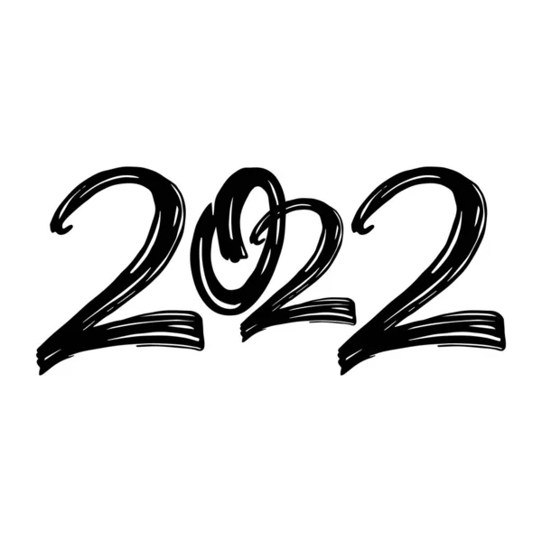 Μαύροι Αριθμοί 2022 Έτος Της Τίγρης Επερχόμενες Διακοπές Του Νέου — Διανυσματικό Αρχείο