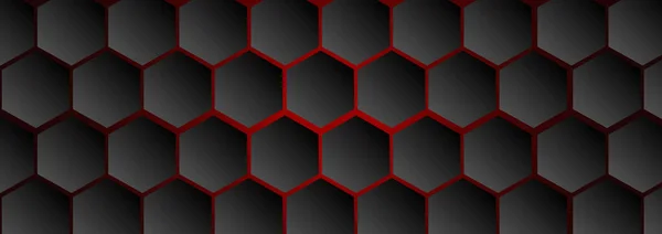 Abstract Web Background Many Hexagons Dark Gray Background Vector Illustration — Stock Vector
