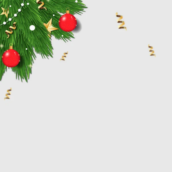 Árvore Natal Fundo Branco Modelo Web Para Itens Promocionais Festivos — Fotografia de Stock