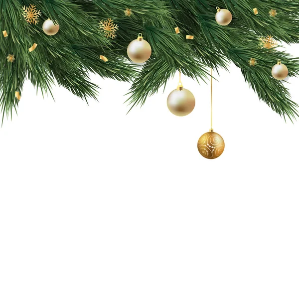 Árvore Natal Fundo Branco Modelo Web Para Itens Promocionais Festivos — Fotografia de Stock
