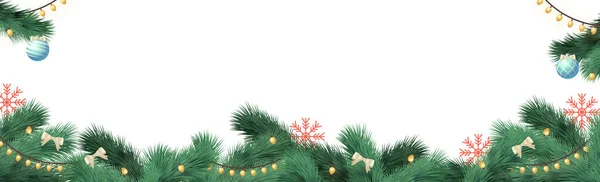 白い背景のクリスマスツリー お祝いのプロモーションアイテムのためのWebテンプレート ベクトルイラスト — ストックベクタ