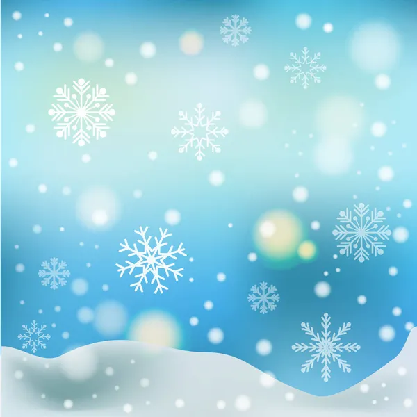 Білий Падаючий Сніг Великі Снігопади Різні Сніжинки Святковий Різдвяний Фон — стоковий вектор
