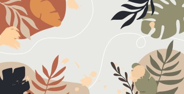 Sosyal medya hikayeleri, posta kartı şablonu - Vektör illüstrasyonu için modaya uygun bir şablon