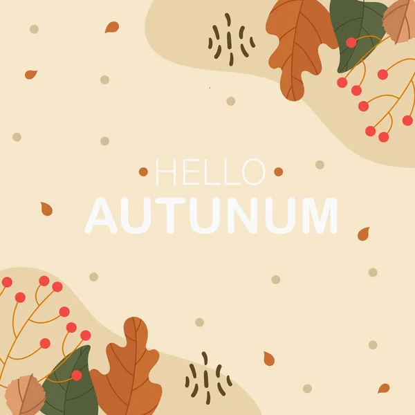 Buntes Banner Mit Herbstlich Abgefallenen Blättern Abstrakter Herbst Hintergrund Für — Stockvektor