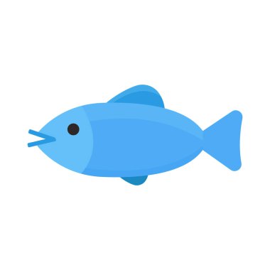 Limon dilimli taze pişmiş balık - Vektör illüstrasyonu