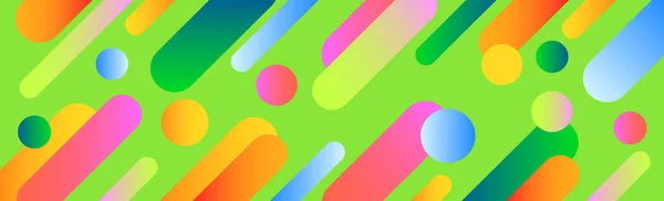 Цветной Разноцветный Панорамный Абстрактный Фон Разных Геометрических Форм Векторная Иллюстрация — стоковый вектор