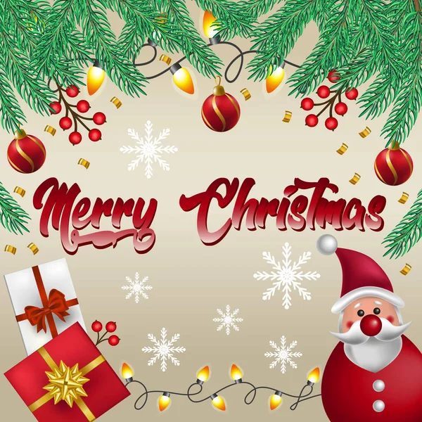 Voeux Noël Bonne Année Décoration Festive Ensemble Éléments Vacances Modèle — Image vectorielle