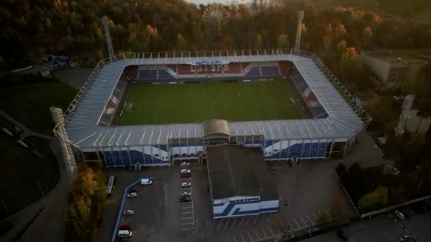 The stadium of the professional football club SATURN — Stock Video