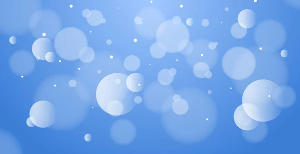 抽象的な青のボケの背景に 焦点を絞った円と輝き クリスマスと新年の休日のための装飾要素 グリーティングカード ウェブバナー ポスター ベクトルイラスト — ストックベクタ